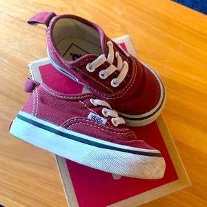 Burgundy Toddler Vans 3.5